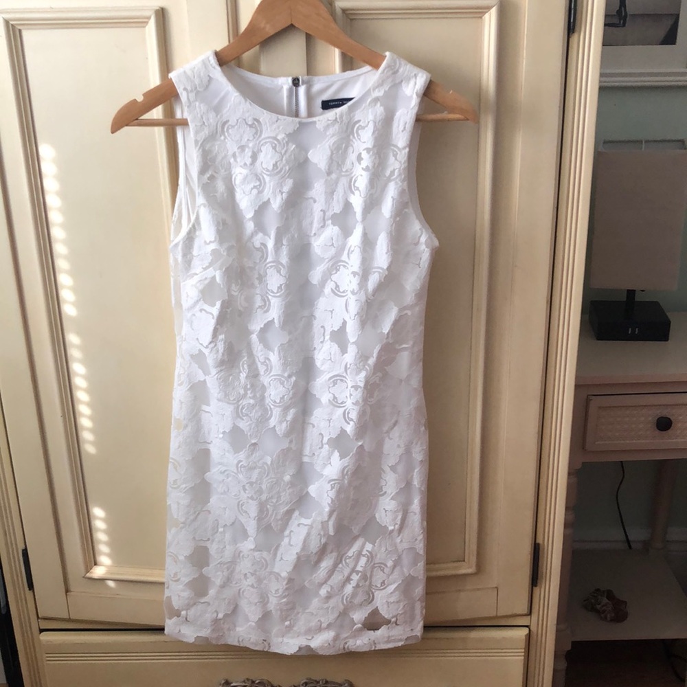 Petite Tommy Hilfiger White Lace Dress